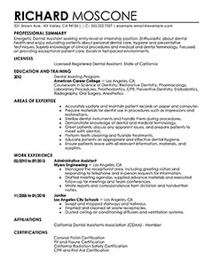 Dental assistant Resume Template Best Dental assistant Resume Example
