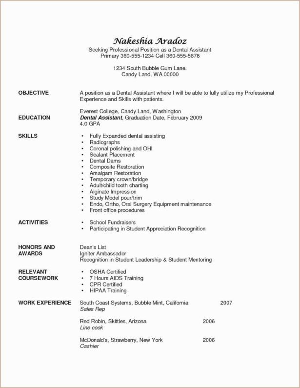 Dental assisting Resume Templates Resume Resume Examples 2019 top Resume Fonts 2016
