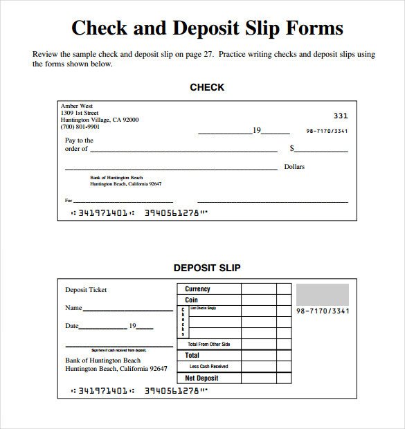 Deposit Slip Template Word Slip Template 14 Free Word Excel Pdf Documents
