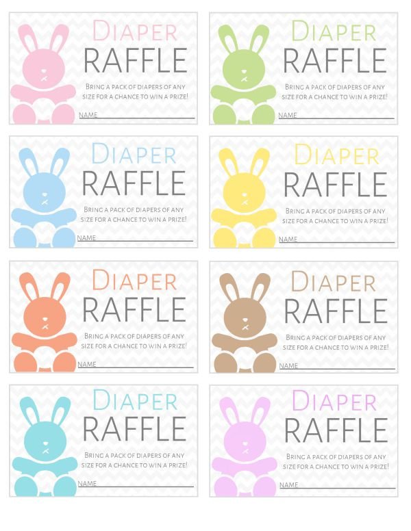 Diaper Raffle Ticket Template Free Printable Diaper Raffle Tickets