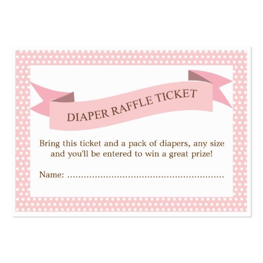 Diaper Raffle Ticket Template Pink Baby Shower Diaper Raffle Ticket Insert