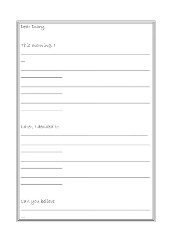 Diary Entry Template for Students Diary Template by Leedsmet