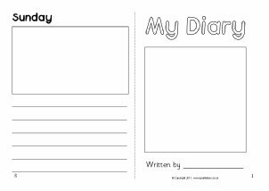 Diary Entry Template for Students Diary Writing Frames and Printable Page Borders Ks1 &amp; Ks2