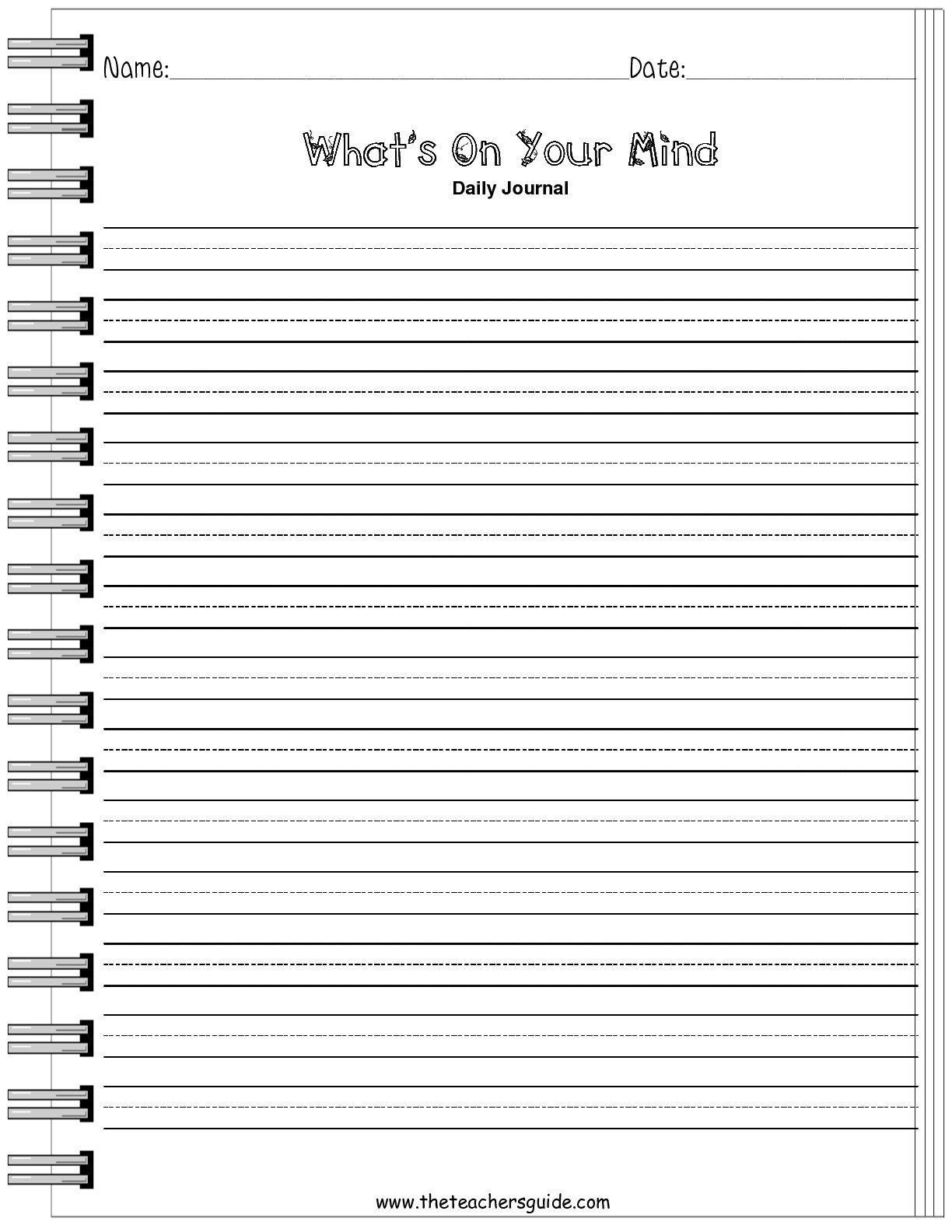 Diary Entry Template for Students Writing Prompt Worksheets From the Teacher S Guide