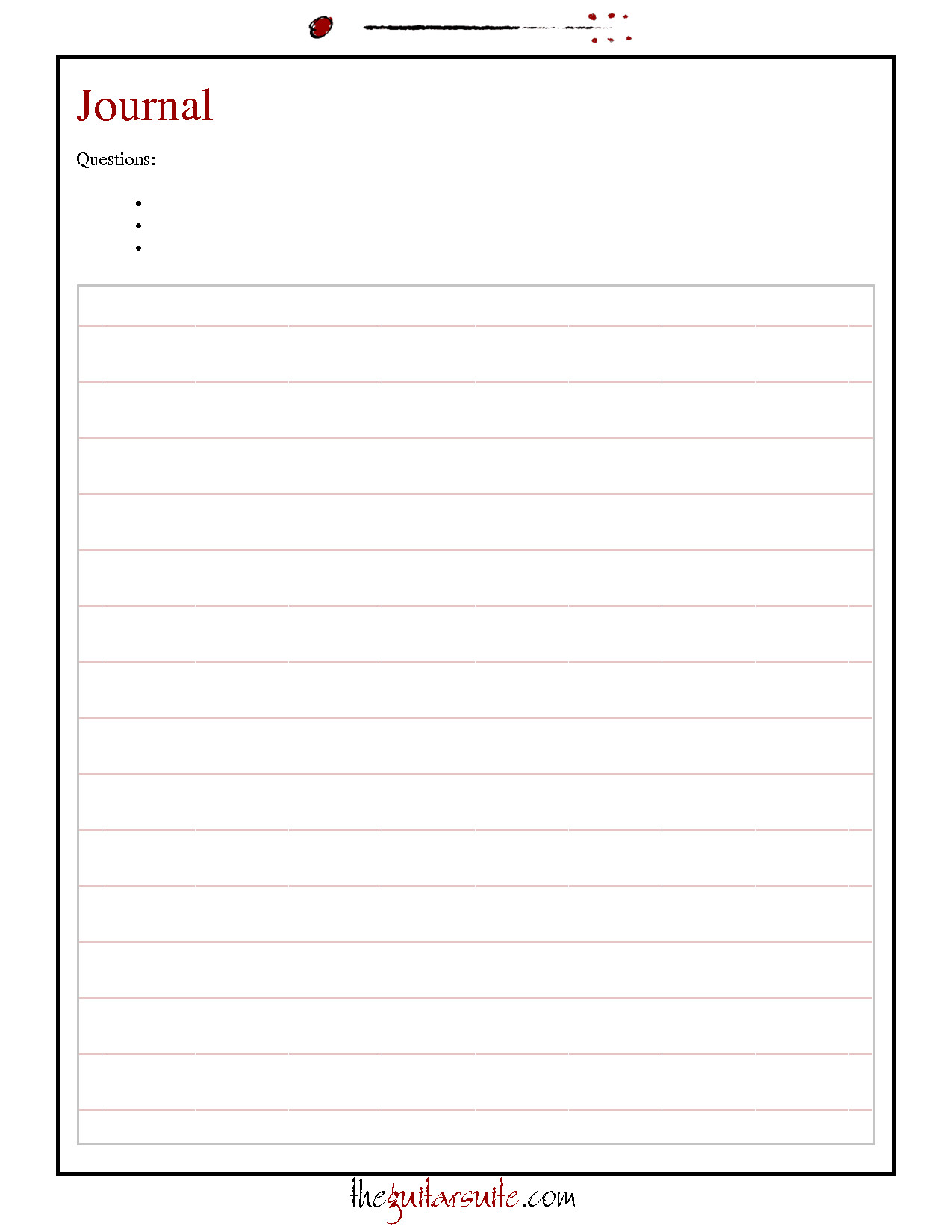 Diary Entry Template Word Best S Of Journal Pages Templates Microsoft Word