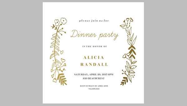 Dinner Party Invitation Templates 62 Printable Dinner Invitation Templates Psd Ai Word