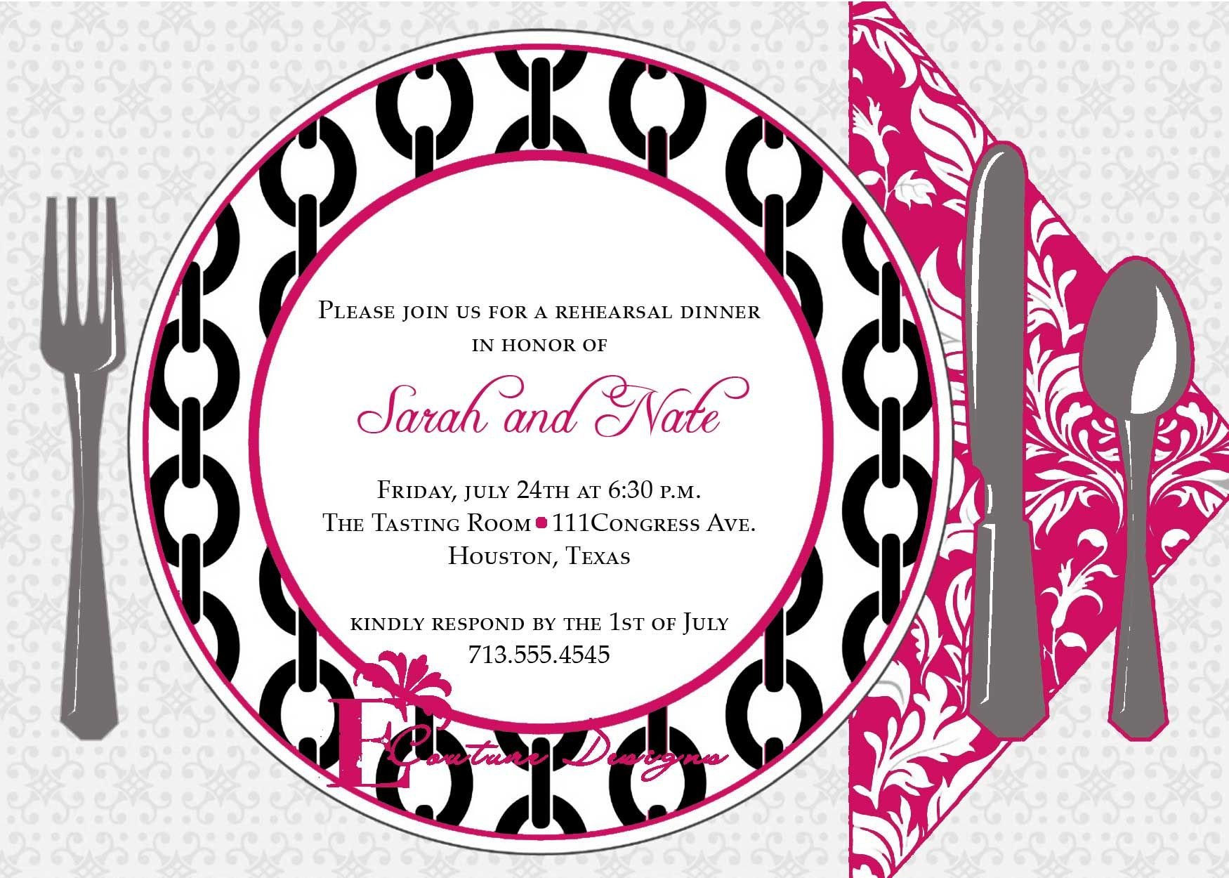 Dinner Party Invitation Templates Dinner Invitation Template