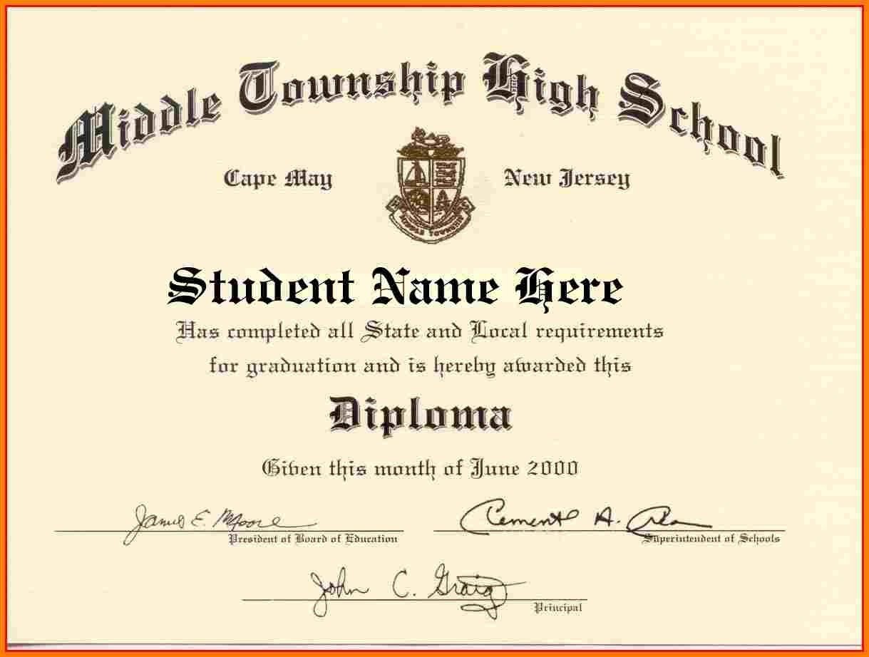Diploma Template Free Download High School Diploma Template Word Free Download