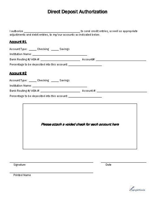 Direct Deposit form Template 10 Quickbooks Direct Deposit form Intuit Direct Deposit