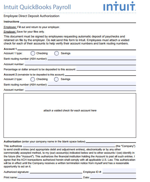 Direct Deposit form Template 4 Direct Deposit form Templates formats Examples In