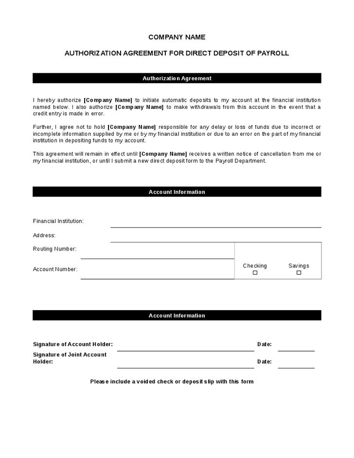 Direct Deposit form Template Word 5 Direct Deposit form Templates Excel Xlts Direct Deposit form Template Word 5 Direct Deposit form Templates Excel Xlts