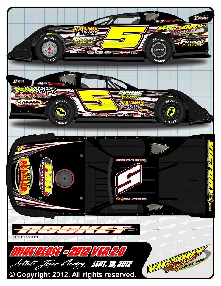 Dirt Late Model Body Template 2012 Mike Blose Dirt Late Model Wrap 2 by 54warrior On