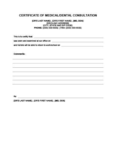 Doctors Note for School Template Doctor’s Note Templates • Hloom