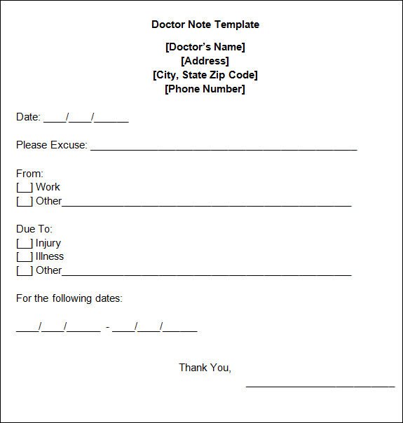 Doctors Note for School Template Free 33 Doctors Note Samples In Google Docs Pdf