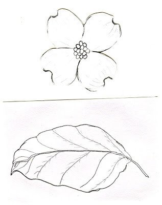 Dogwood Flower Outline Diane S Blog Dogwood Tree Watercolor