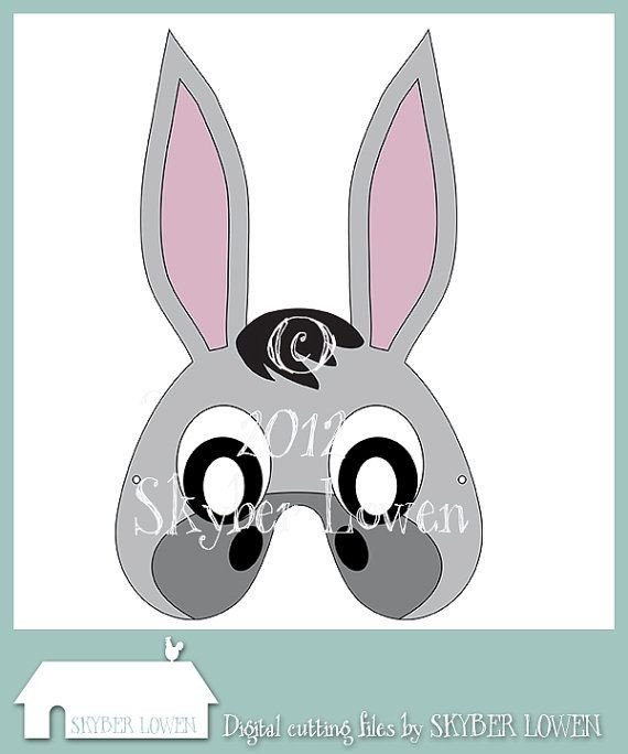 Donkey Mask Template Donkey Mask by Skyberlowen On Etsy $0 99