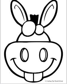 Donkey Mask Template Horse Mask Printable Coloring Page for Kids