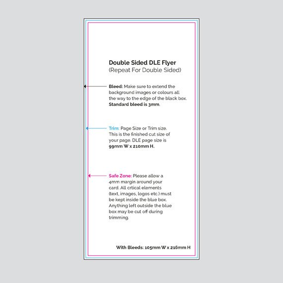 Double Sided Brochure Template Double Sided Dl Flyers Virtual Print