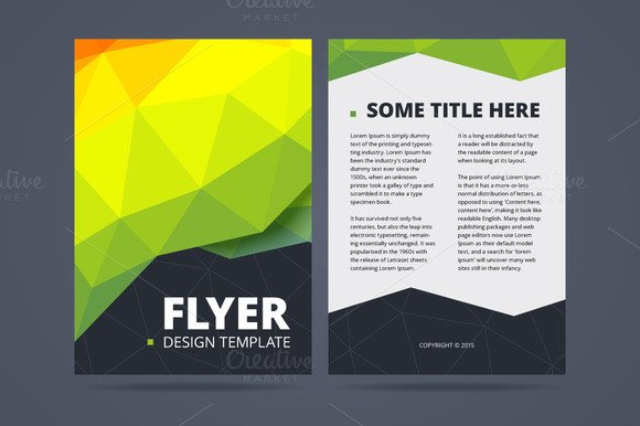 Double Sided Brochure Template Two Sided Flyer Design Template Flyer Templates On