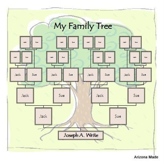 Download Family Tree Template Family Tree Digital Download Template by Ridgelightranch