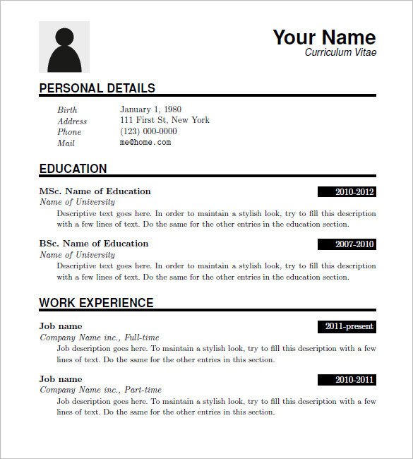 Download Free Resume Template 15 Latex Resume Templates Pdf Doc