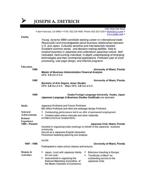 Download Free Resume Template Free Resume Template Downloads