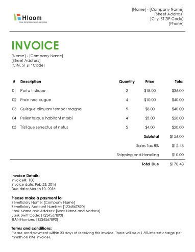 Download Invoice Template Word 19 Blank Invoice Templates [microsoft Word]