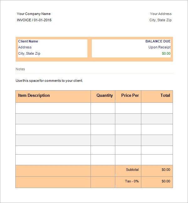 Download Invoice Template Word 54 Blank Invoice Template Word Google Docs Google Sheets