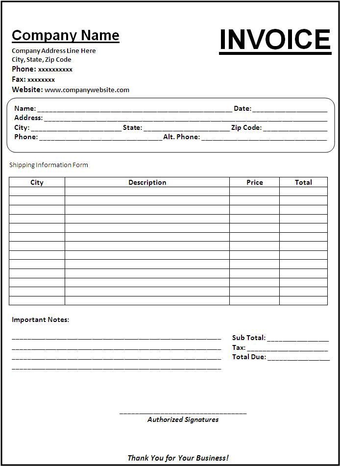 Download Invoice Template Word Download Invoice Template for Word