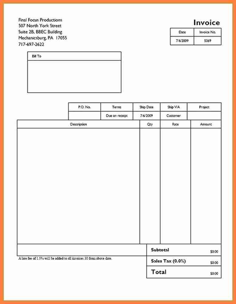 Download Invoice Template Word Download Open Fice Invoice Template