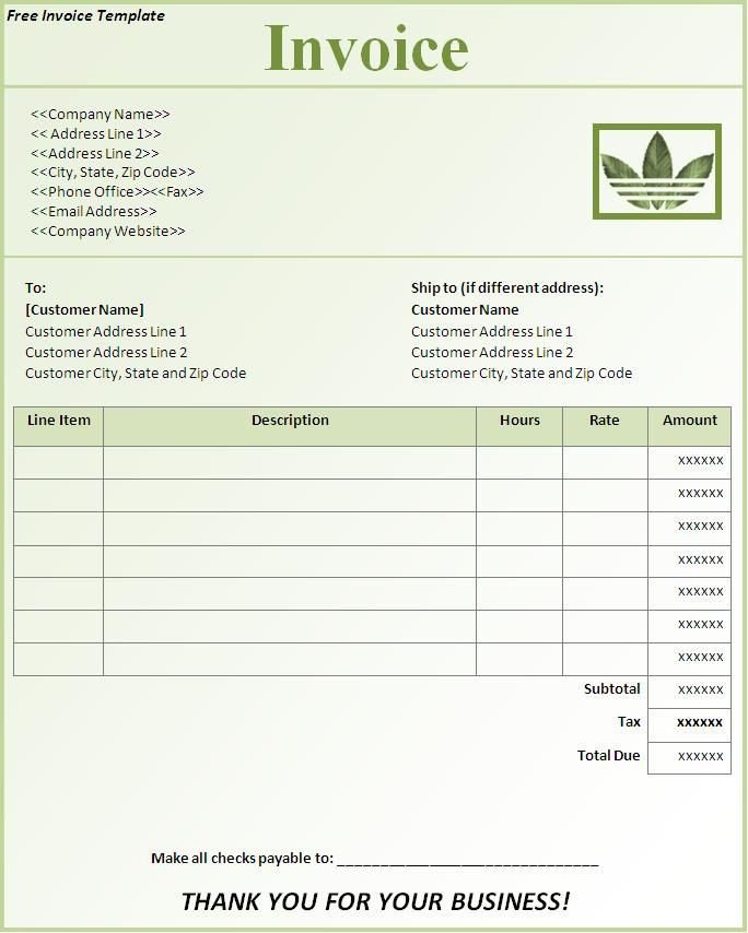Download Invoice Template Word Free Invoice Template Downloads