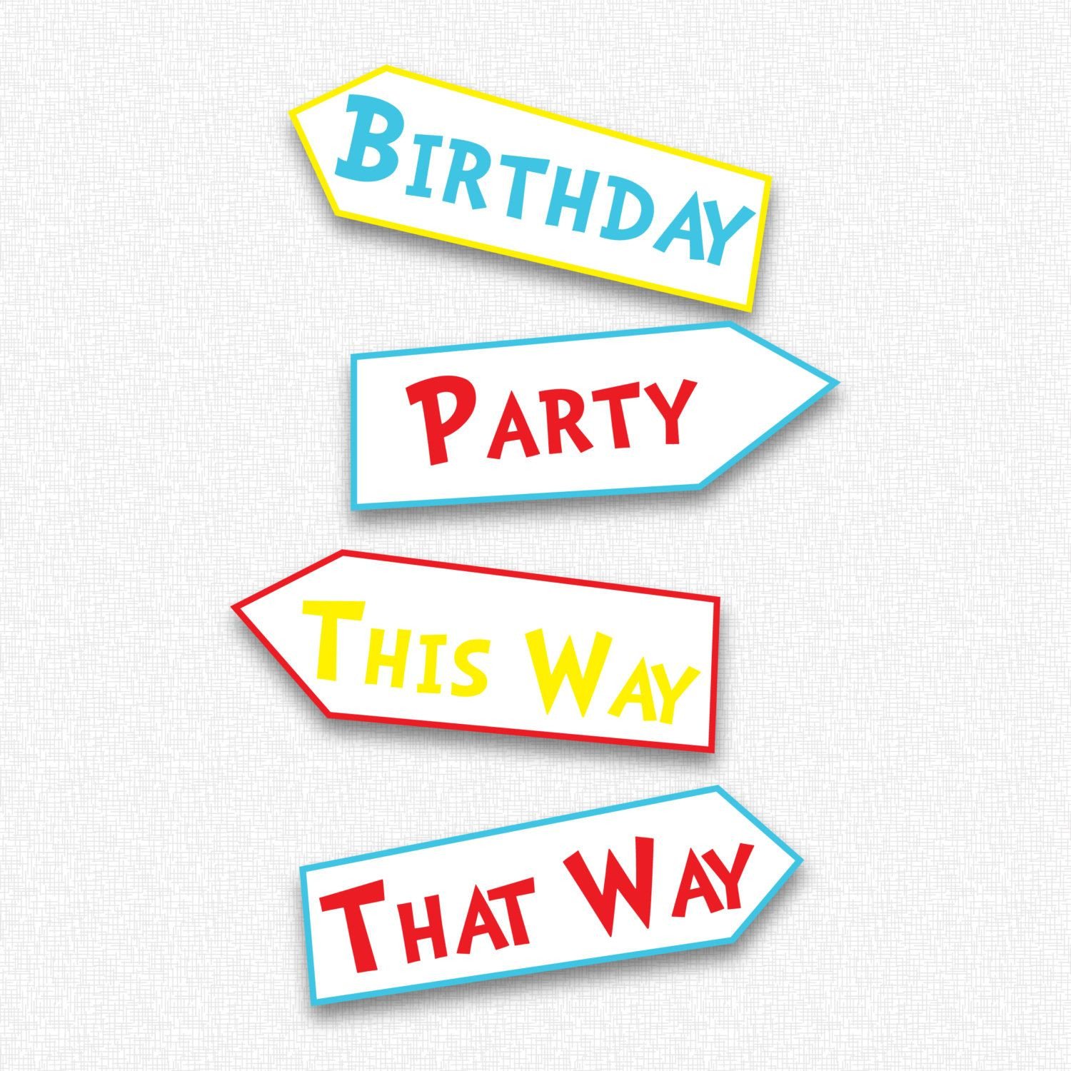 Dr Seuss Arrows Free Printables Dr Seuss Birthday Party Yard Sign Printable $3 00