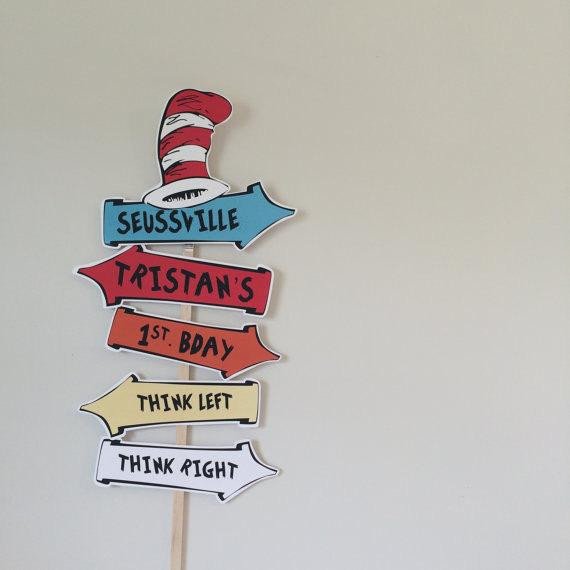 Dr Seuss Arrows Free Printables Personalized Dr Seuss Arrow Sign by Partypopprints On Etsy