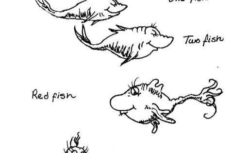 Dr Seuss Fish Template Dr Seuss E Fish Two Fish Coloring Pages Coloring Pages