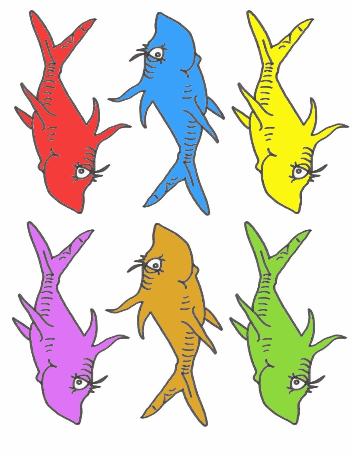 Dr Seuss Fish Template Dr Suess Colors Activities