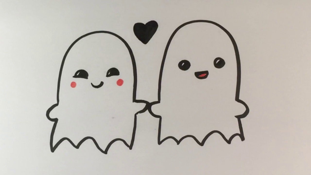 Drawing Pictures Of Love How to Draw Ghosts In Love Cute Halloween Drawings