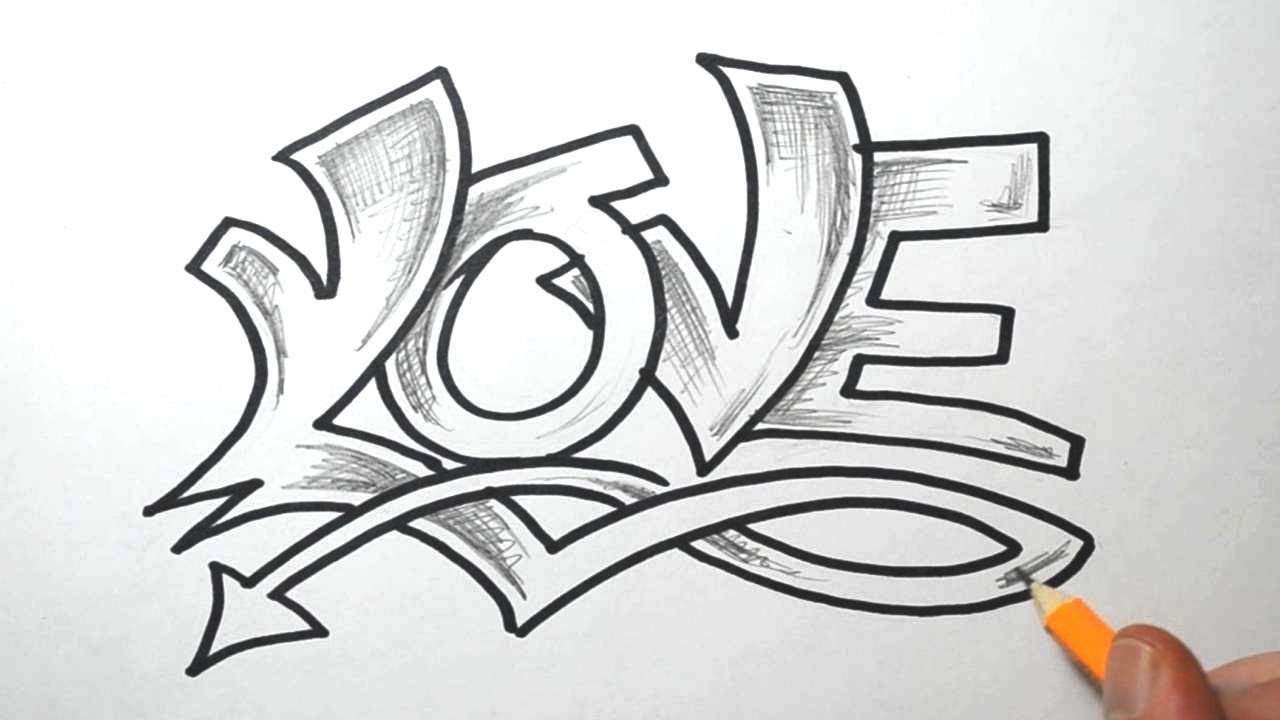 Drawing Pictures Of Love How to Draw Love In Graffiti Lettering
