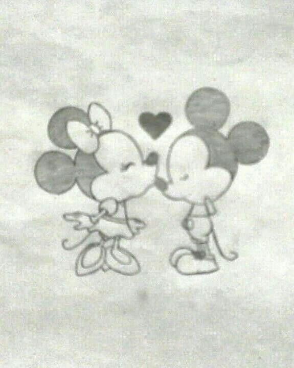 Drawing Pictures Of Love Love Drawings Of Mickey and Minnie