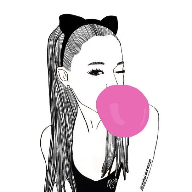 Drawn Pictures Of Girls Ariana Grande Drawing On Digitaldrxwings Ig Image