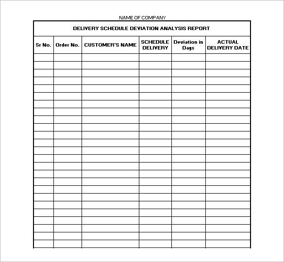 Driver Manifest Template 15 Delivery Schedule Templates Docs Pdf Excel