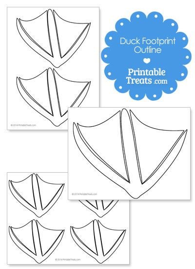 Duck Foot Template Printable Duck Footprint Template