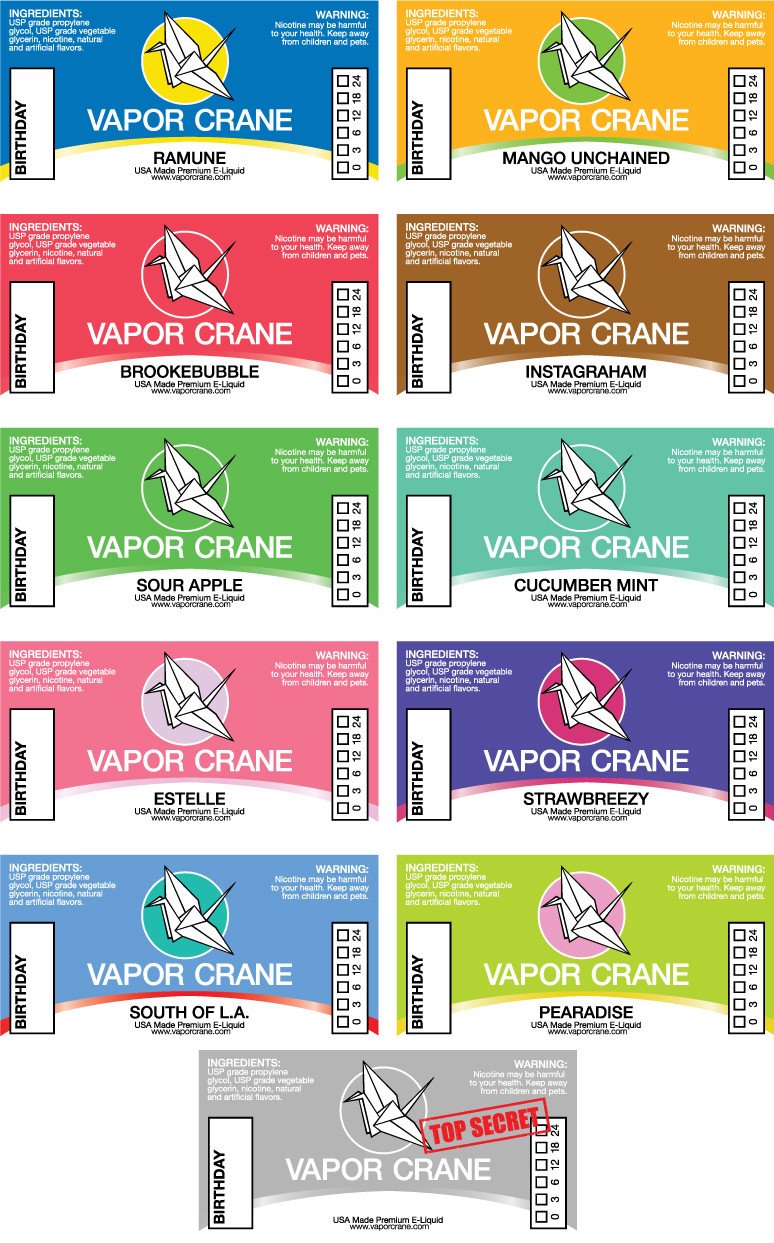 E Juice Bottle Label Template Vapor Crane E Liquid Branding On Behance