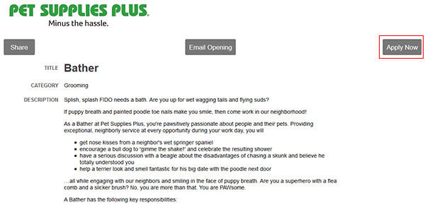Easy Pickins Job Application Pet Supplies Plus Web 7