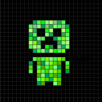 Easy Pixel Art Grid Minecraft 2d Pixel Art Ideas