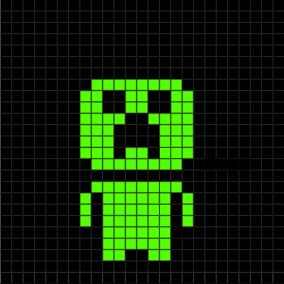 Easy Pixel Art Grid Minecraft 2d Pixel Art Ideas