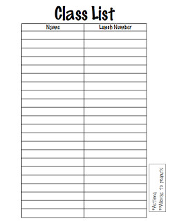 Editable Class List Spectacular 2nd Grade Getting organized First Week forms