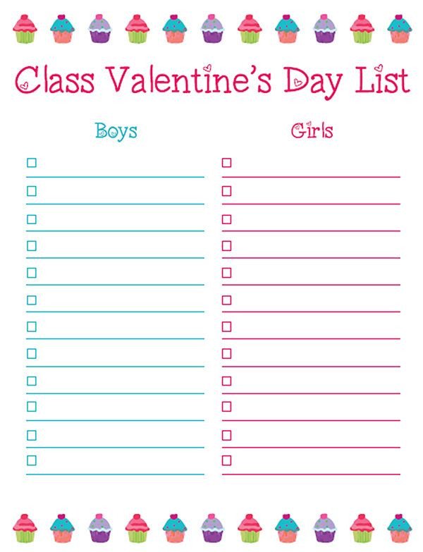 Editable Class List Teacher S Note Free Valentine S Day Class List Printable