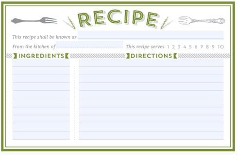 Editable Recipe Card Template 21 Free Recipe Card Template Word Excel formats