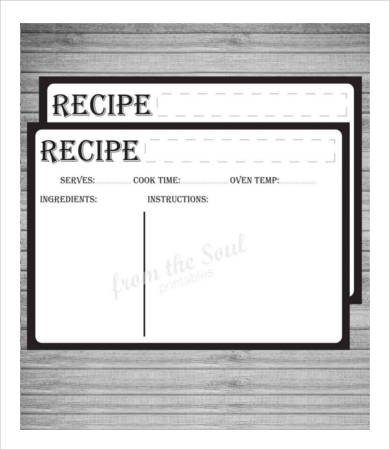 Editable Recipe Card Template Recipe Card Template 10 Free Pdf Download