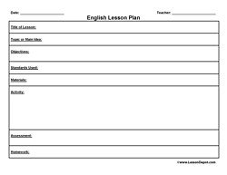 Ela Lesson Plan Template Sticky Notes and Notebooks How to Plan A Successful